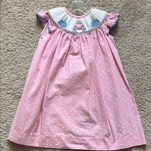 Smocked Cinderella bishop dress